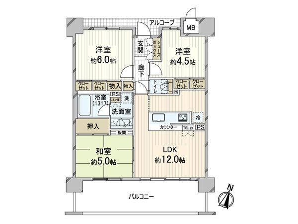 グランアッシュ北大阪フィエルテ 間取図(平面図) 間取図(平面図)