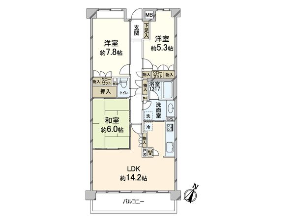 パーク・ハイム千里藤白台 間取図(平面図)