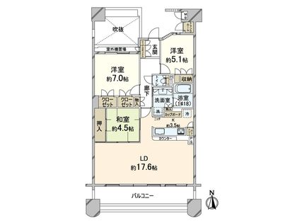 ルネ千里中央 ザ・ローズガーデン 間取図(平面図) 間取図(平面図)