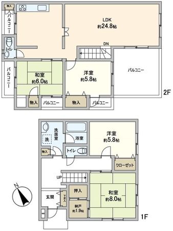 ロイヤルヒルズ箕面 間取図(平面図) ロイヤルヒルズ箕面 間取図(平面図)