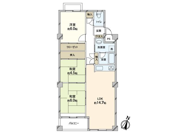 箕面グリーンハイツⅡ 間取図(平面図) 箕面グリーンハイツⅡ 間取図(平面図)