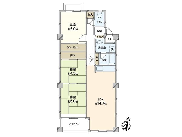 箕面グリーンハイツⅡ 間取図(平面図) 箕面グリーンハイツⅡ 間取図(平面図)