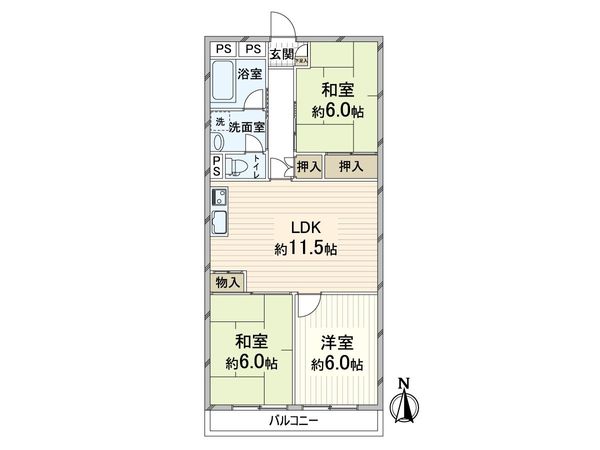 日商岩井箕面ハイツ A棟 間取図(平面図) 日商岩井箕面ハイツ A棟 間取図(平面図)