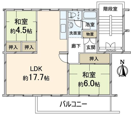 箕面如意谷住宅 19号棟 間取図(平面図) 箕面如意谷住宅 19号棟 間取図(平面図)