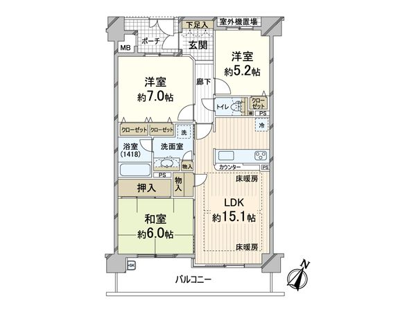 セントラルグランテージ千里古江台 間取図(平面図) セントラルグランテージ千里古江台 間取図(平面図)