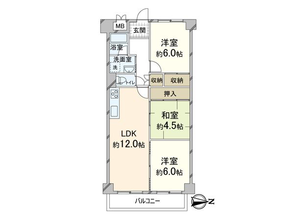 箕面サンハイツ 間取図(平面図) 箕面サンハイツ 間取図(平面図)