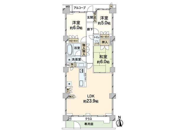 グランロジュマン豊中少路 B街区 間取図(平面図) グランロジュマン豊中少路 B街区 間取図(平面図)