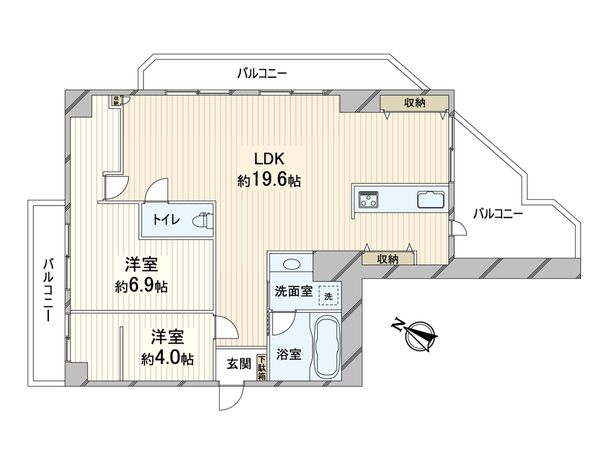 セラフ豊中向丘壱番館 間取図(平面図) セラフ豊中向丘壱番館 間取図(平面図)