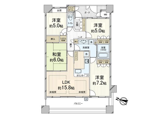 メゾンドール千里中央 間取図(平面図) メゾンドール千里中央 間取図(平面図)