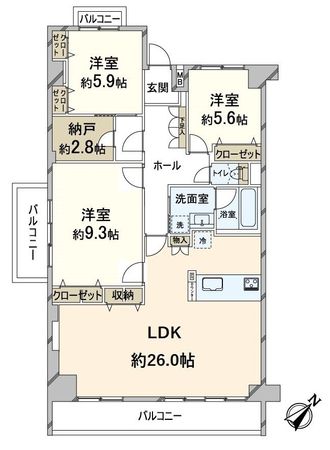 千里中央パーク・ヒルズH棟 間取図(平面図) 千里中央パーク・ヒルズH棟 間取図(平面図)