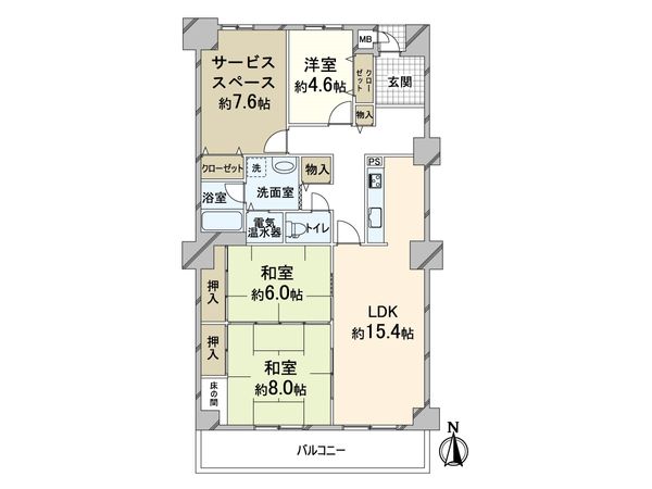 千里ドオル 間取図(平面図)