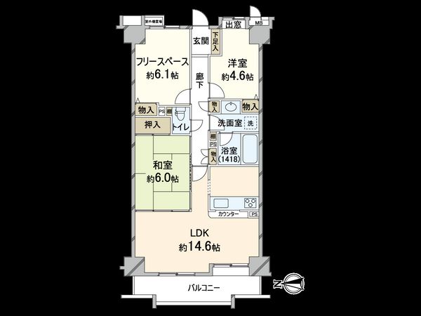ヴィルヌーブ緑地公園 間取図(平面図) ヴィルヌーブ緑地公園 間取図(平面図)