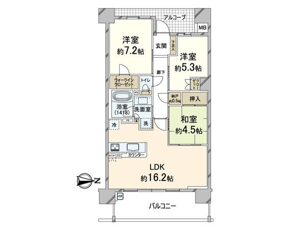 プラウド千里山田 間取図(平面図) プラウド千里山田 間取図(平面図)