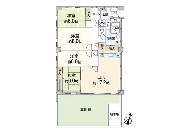 OTC北橋グランドコーポ 間取図(平面図) OTC北橋グランドコーポ 間取図(平面図)