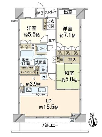 千里中央プライムステージ 間取図(平面図) 千里中央プライムステージ 間取図(平面図)