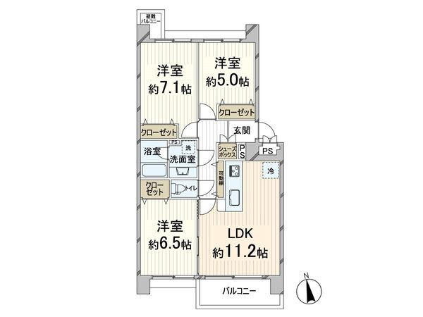 北緑丘第四住宅 16号棟 間取図(平面図) 北緑丘第四住宅 16号棟 間取図(平面図)