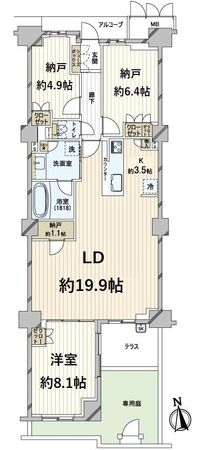 グランロジュマン豊中少路D街区 間取図(平面図) グランロジュマン豊中少路D街区 間取図(平面図)
