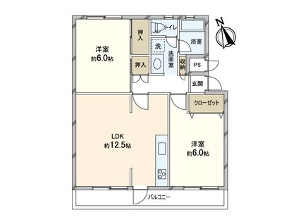 ライオンズマンションみのお A棟 間取図(平面図)