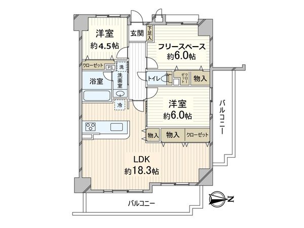 エスリード桃山台 間取図(平面図) エスリード桃山台 間取図(平面図)