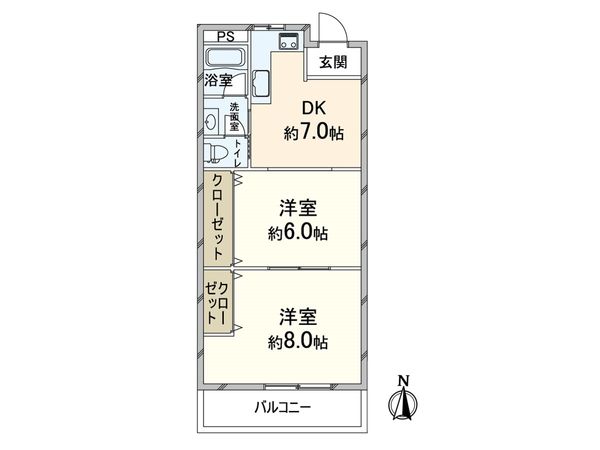 レインボーハイツ 間取図(平面図) レインボーハイツ 間取図(平面図)