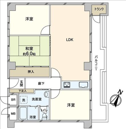 南千里オリーブヴィラS棟 間取図(平面図) 南千里オリーブヴィラS棟 間取図(平面図)