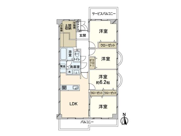 千里山田コーポラス B棟 間取図(平面図) 千里山田コーポラス B棟 間取図(平面図)