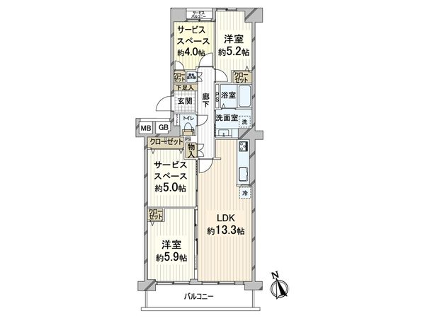 コープ野村北千里 間取図(平面図) 間取図(平面図)