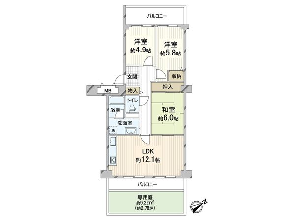 日商岩井千里桃山台マンシヨン 間取図(平面図) 日商岩井千里桃山台マンシヨン 間取図(平面図)