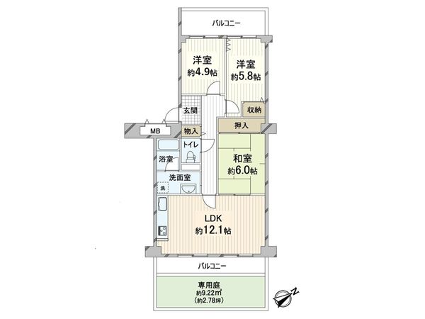 日商岩井千里桃山台マンション 間取図(平面図) 日商岩井千里桃山台マンション 間取図(平面図)