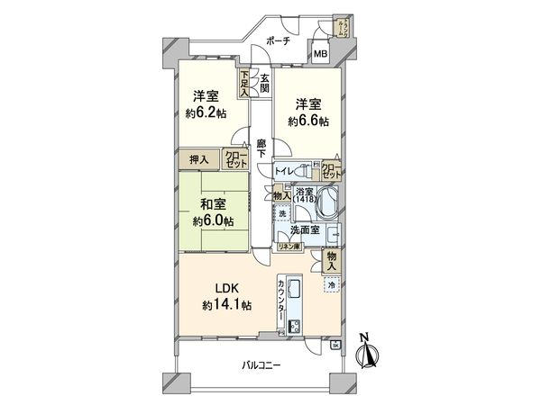 ディーグラフォート千里中央 間取図(平面図) ディーグラフォート千里中央 間取図(平面図)