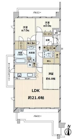 新千里桜ヶ丘メゾンシティ 四番館 間取図(平面図) 新千里桜ヶ丘メゾンシティ 四番館 間取図(平面図)