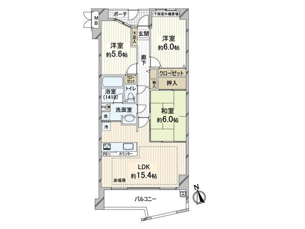 ユニーブル千里津雲台 間取図(平面図)