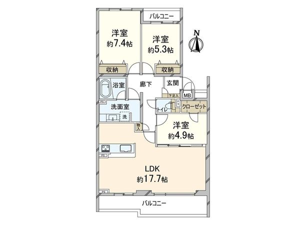 グランドメゾン東豊中EAST 1番館 間取図(平面図)