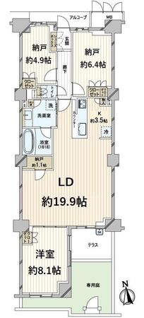 グランロジュマン豊中少路D街区 間取図(平面図) グランロジュマン豊中少路D街区 間取図(平面図)