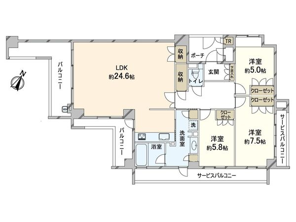 桃山台ロジュマンパークビュー 間取図(平面図) 間取図(平面図)
