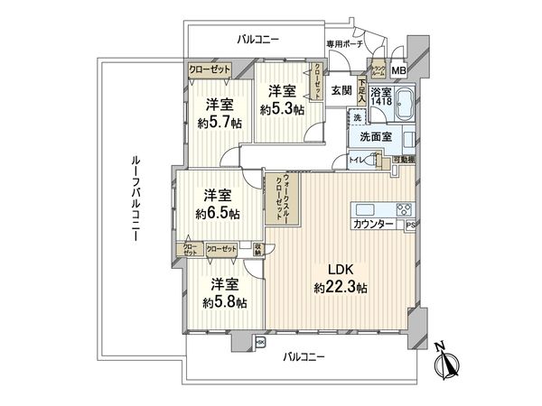セレッソコート千里高野台北 間取図(平面図) 間取図(平面図)