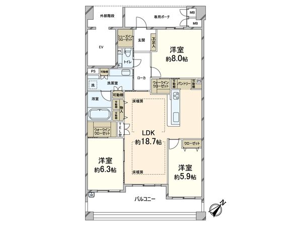 コスモフォレスタ箕面 間取図(平面図) 間取図(平面図)