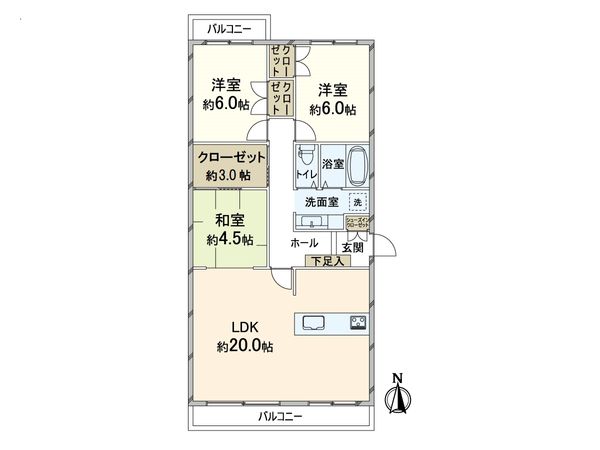 イトーピア桃山台マンション 間取図(平面図) 間取図(平面図)