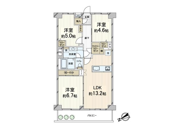 千里第二泉ヶ丘スカイハイツ 間取図(平面図)