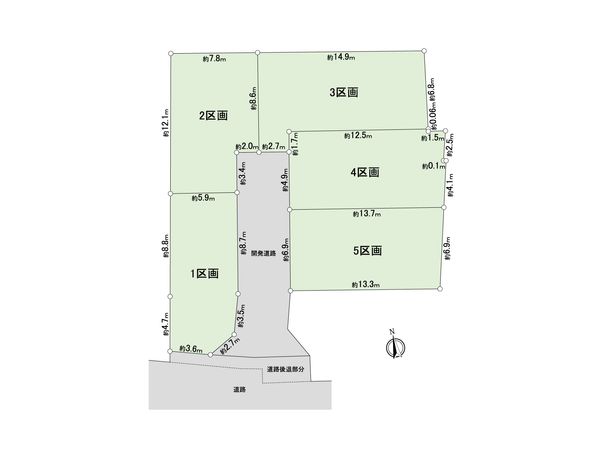 豊中市箕輪2丁目 1区画 土地 区画図 豊中市箕輪2丁目 1区画 土地 区画図