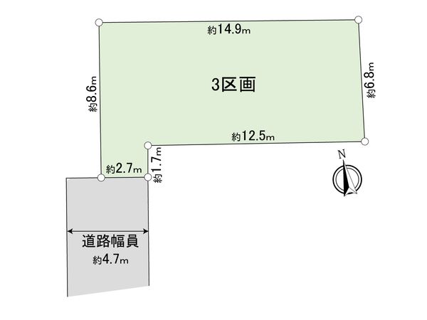 豊中市箕輪2丁目 3区画 土地 区画図 豊中市箕輪2丁目 3区画 土地 区画図