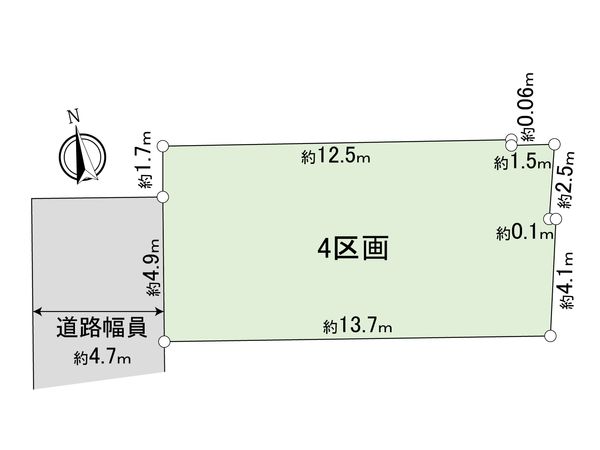 豊中市箕輪2丁目 4区画 土地 区画図 豊中市箕輪2丁目 4区画 土地 区画図