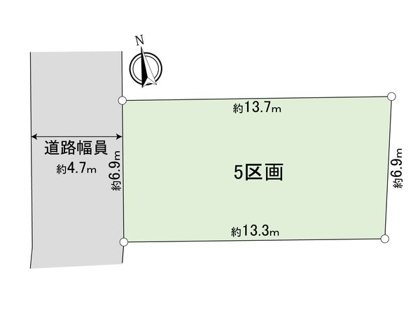 豊中市箕輪2丁目 5区画 土地 区画図 豊中市箕輪2丁目 5区画 土地 区画図