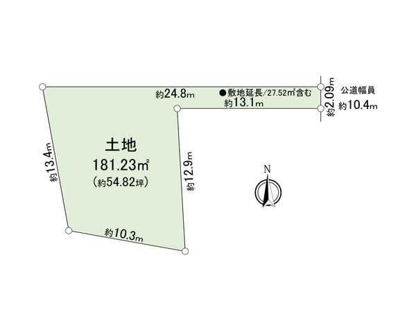 豊中市永楽荘3丁目 土地 区画図