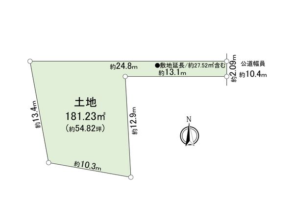 豊中市永楽荘3丁目 土地 区画図