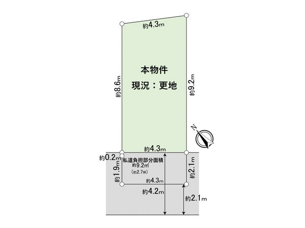豊中市夕日丘2丁目 土地 区画図 豊中市夕日丘2丁目 土地 区画図