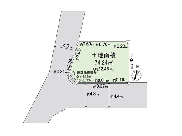 豊中市夕日丘2丁目 土地 区画図