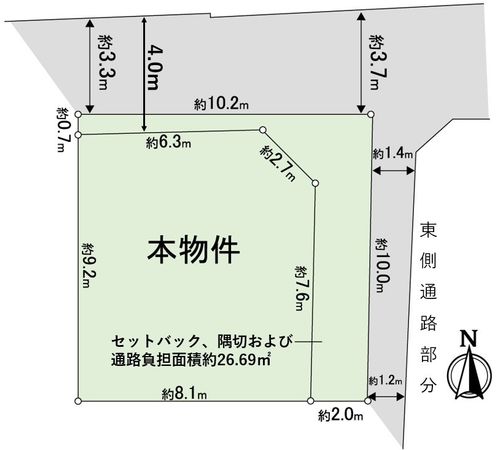 豊中市蛍池南町2丁目 土地 区画図