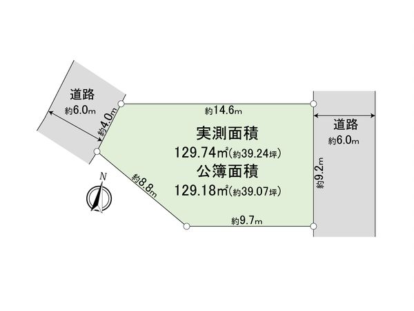 豊中市中桜塚5丁目 土地 区画図