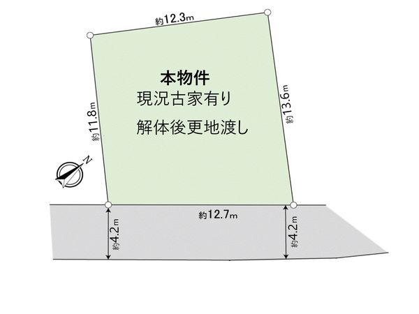 上野東3丁目【土地】 区画図